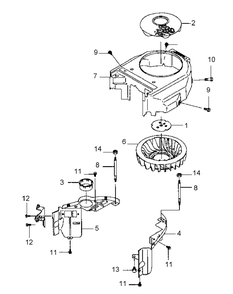 Part Location Diagram of KM-49089-7045 MTD Engine Shroud